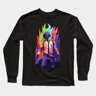 Pubg popart style Long Sleeve T-Shirt